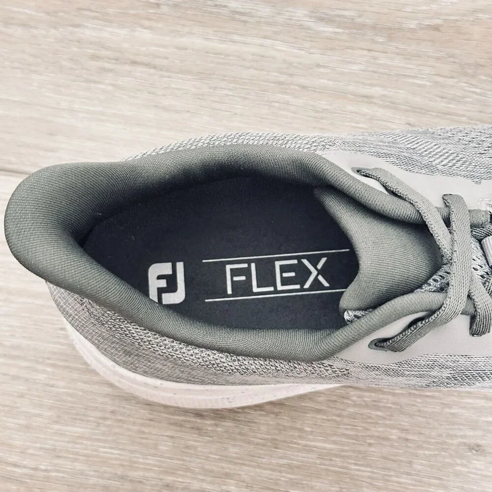 Mens FootJoy Flex XP Gray Mesh Spikeless Golf Shoes Sz 10 M 56146 MSRP $100 - Picture 4 of 6